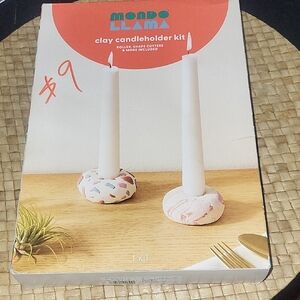 Mondo Llama Clay Candleholder Kit - Multicolor